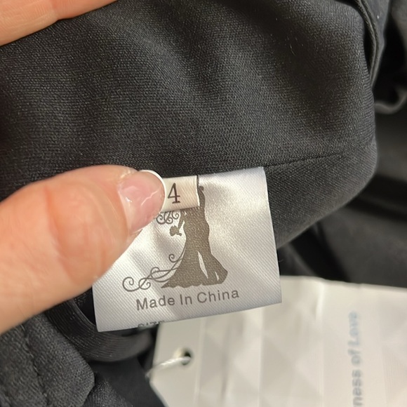 NWT Witness of Love Black Sequin & Velvet Strapless Cocktail Dress- 4 - Picture 7 of 8